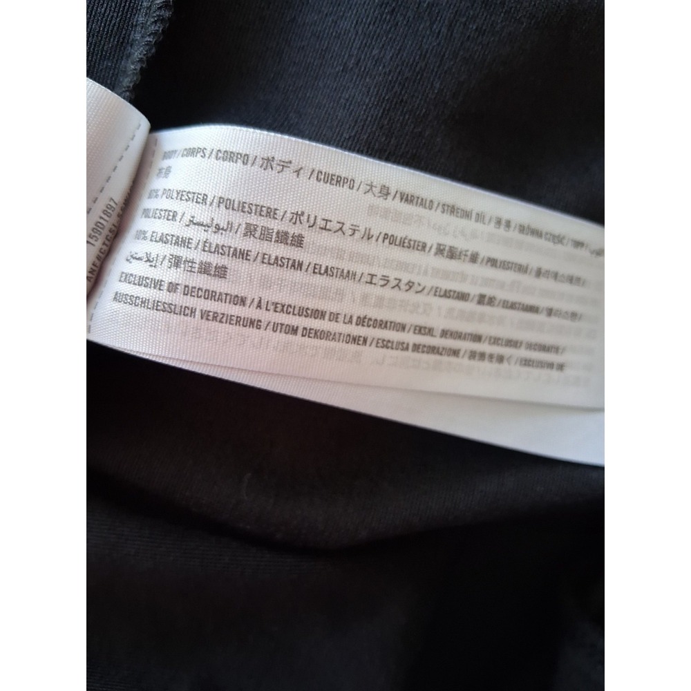 Abercrombie And Fitch Velour Black‎ Dess XL Body Con Mini Cut Out Waist V Neck - Picture 8 of 8